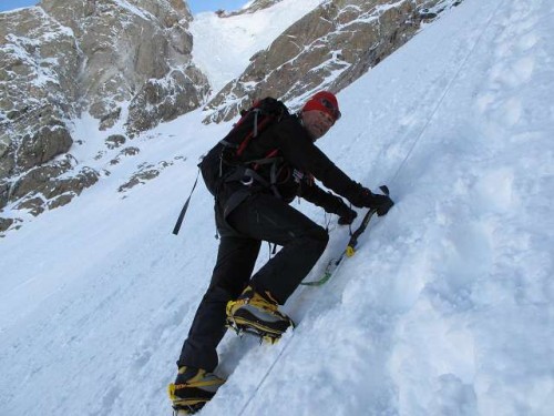 Kilian Volken in der Löw-Eisrinne