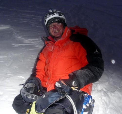 Sepp Bachmair am K2 auf 7600m